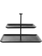 etagere 2-stufig, rechteckig, schwarz